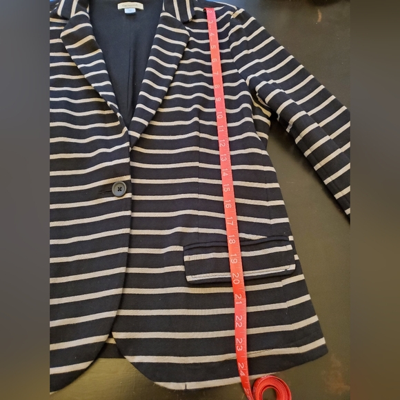 Garnet Hill knit striped blazer sz 12 EUC - Picture 4 of 6